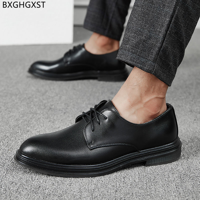 Zapatos de Vestir con plataforma para Hombre, Calzado Formal con suela gruesa, estilo Derby, para boda, 2022