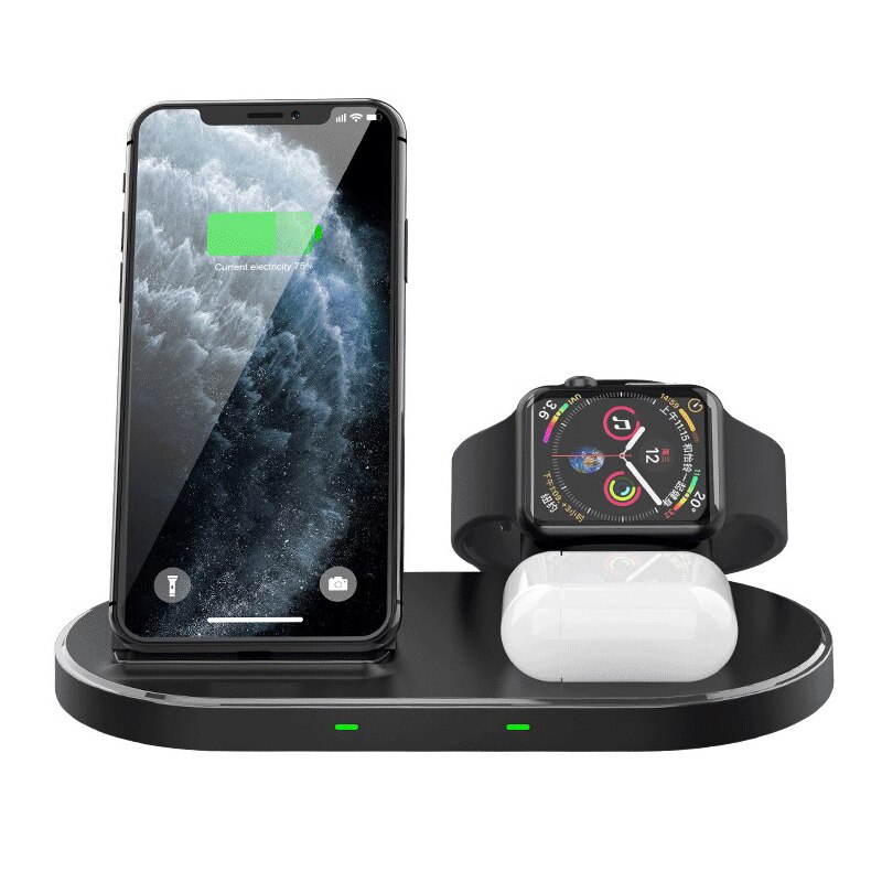 3 in 1 kabellos Ladegerät Stehen 15W Schnelle Ladung Dock Für Airpods IPhone 12/11 Profi/11 Profi Max/XS Max/XR/X/8 Plus/Samsung/LG: als bild