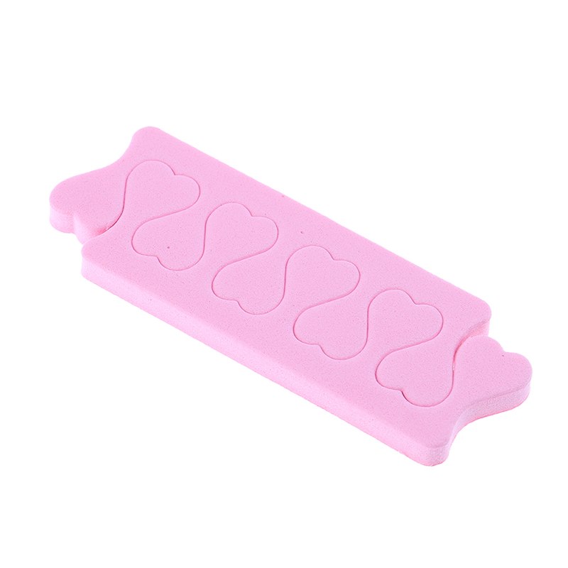 20 stk uv gel polish belegg mykt skum svamp finger tå separator finger separator nail art fotpleie manikyr pedikyr fleksibel: Rosa