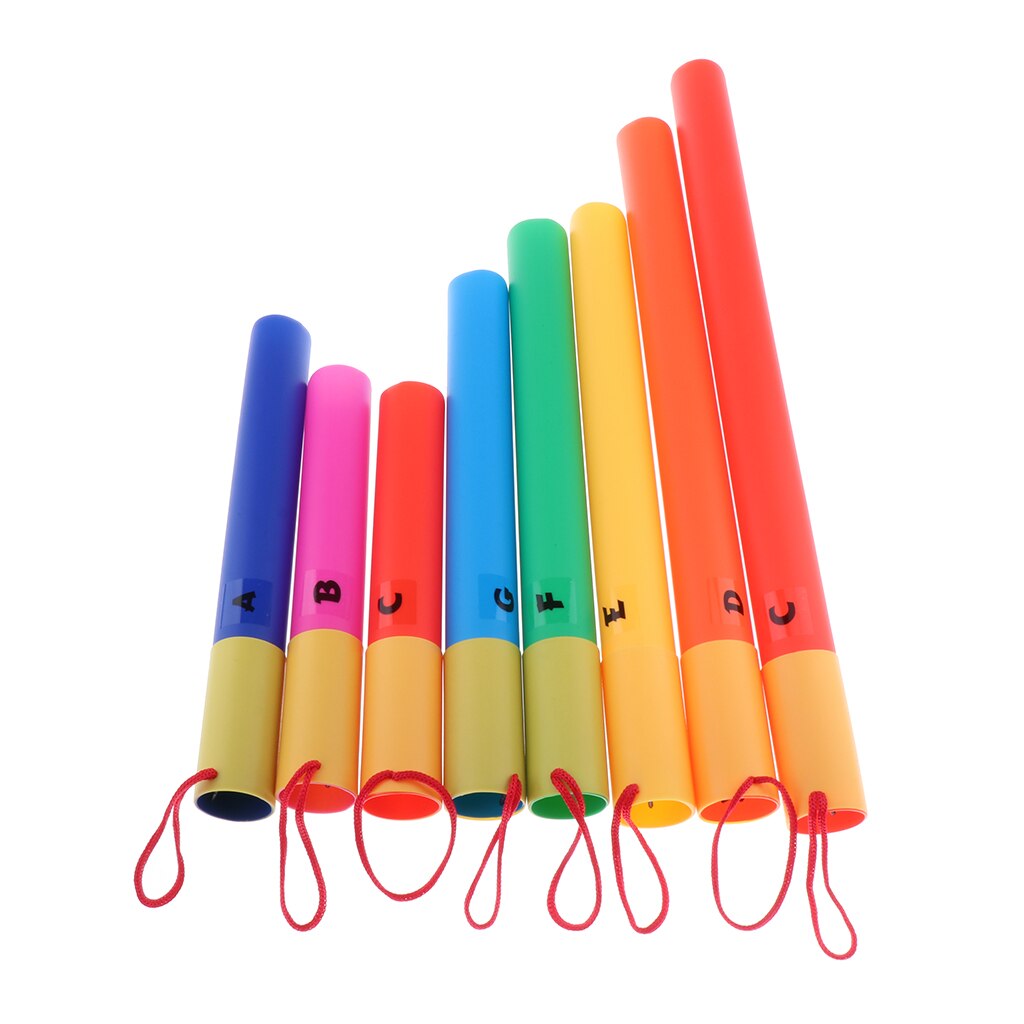 Tubos de percusión de 8 notas para enseñanza de música Orff, iluminador Musical para bebé