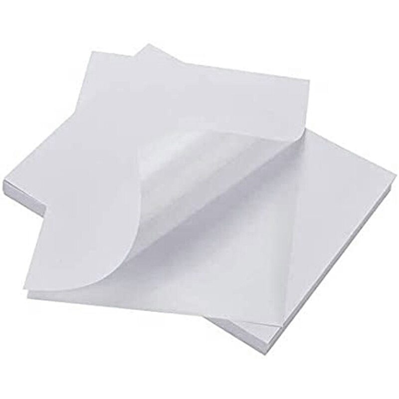 Printable Vinyl Sticker Paper Self-Adhesive Waterproof White for & Inkjet Printer 8.5x11 Inch: Default Title