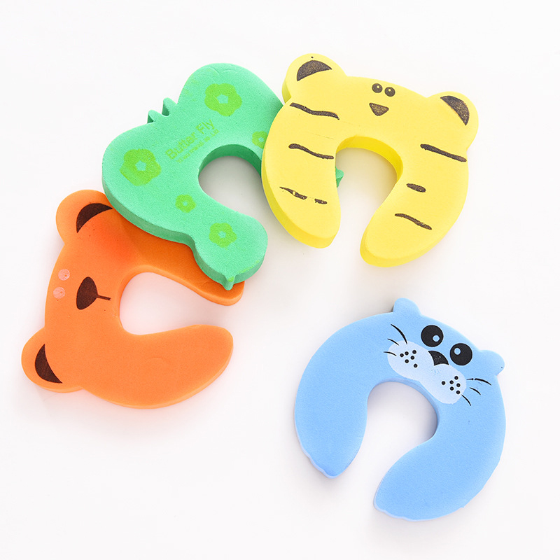 3pcs Baby Protector Door Stops Stopper EVA Door Blocked Safe Kid Protection From Children Furniture Cartoon Exit Card Door Clamp