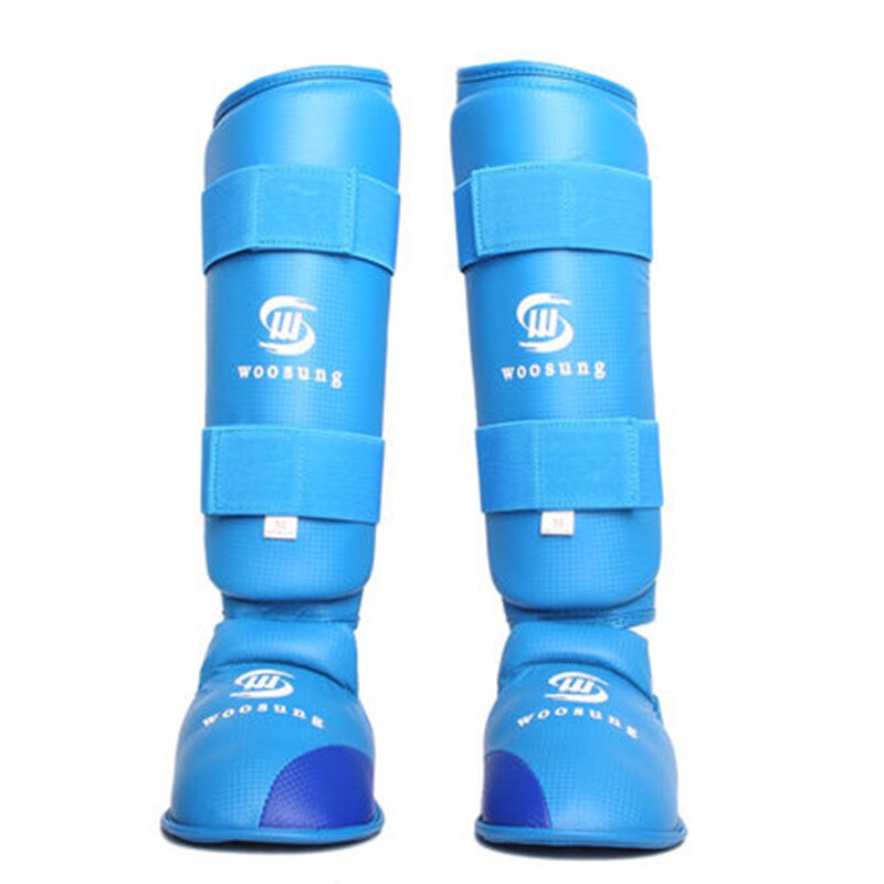 Engrossar karate caneleiras tkd almofada perna instep protetor boxe taekwondo mma formação removível shin guard muay thai fitness