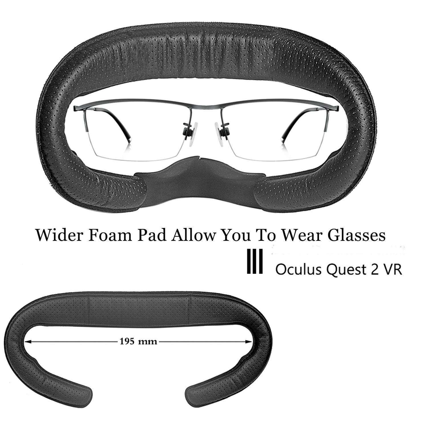 For Oculue Quest 2 VR Replacement Eye Mask Facial Interface Stand PU Leather Foam Face Cover For Meta Oculus Quest 2 Accessories