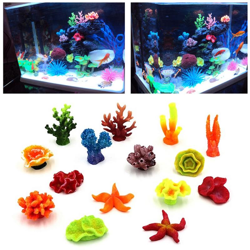 15 stijlen kleurrijke hars aquarium kunstmatige koraalrif decoratie aquarium koraalsteen landschapsornament aquarium accessoires