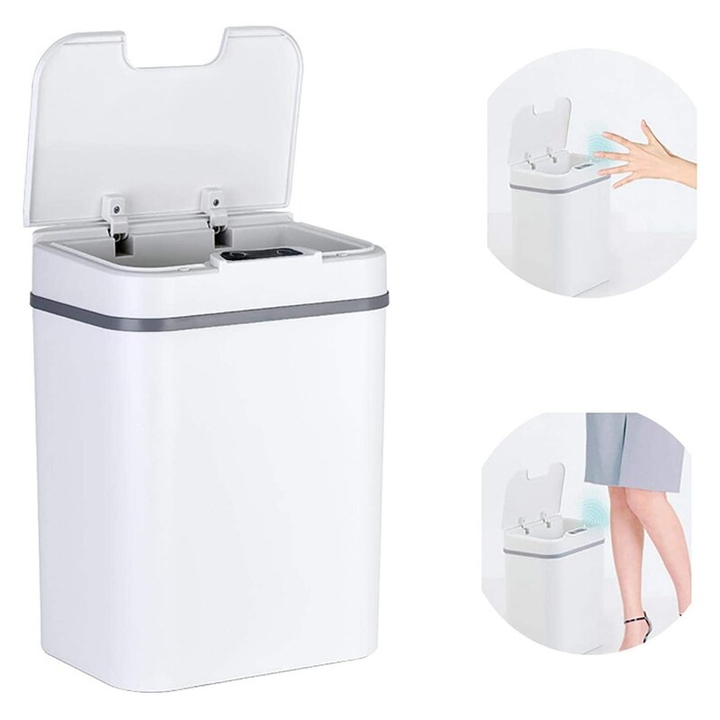 Automatic Touchless Trash Smart Trash Can Electric Trash Can Car Trash Can Trash Can for Bathroom Kitchen Smart Sensor