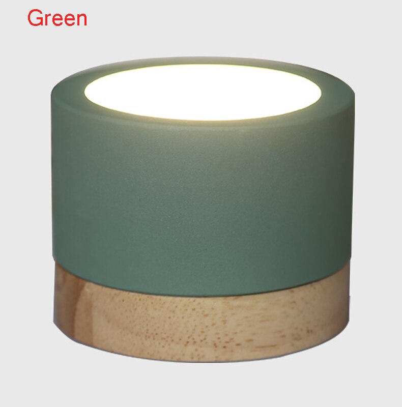 Bois 5 w led downlight plafond lampe en bois spot Spots lampes Luminaires vivant Vers Le Bas lumières Nordique Fer pour allée: Vert
