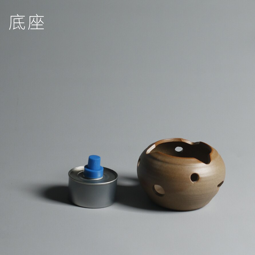 Tea Pot Alcohol Lamp Teapot Black Tea Temperature Tea Furnace Non-slip Anti-scald Ceramics Side Hold Kettle: base alcohol lamp