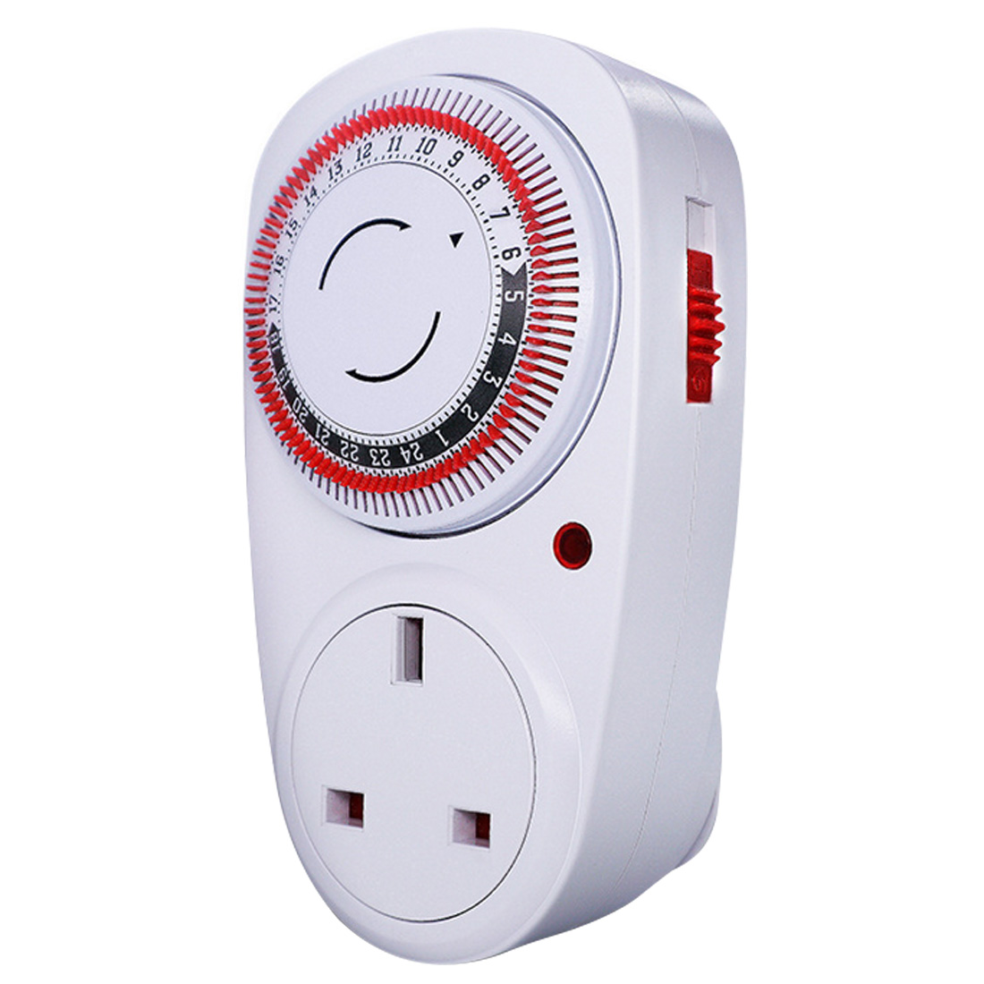Temporizador de programa eléctrico mecánico programable con enchufe de 24 horas, interruptor de alimentación de 230V, ahorrador de energía, enchufe UE/EE. UU./Reino Unido