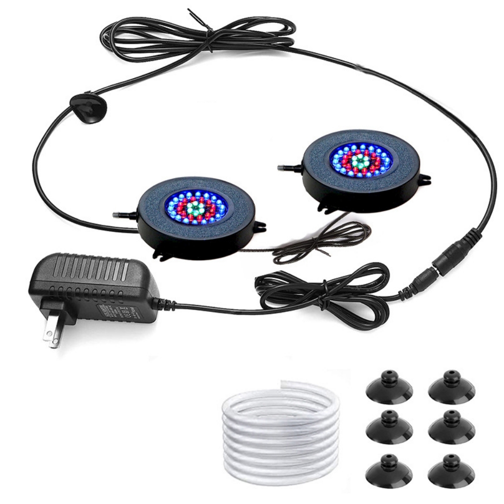 Ip68 Waterdicht Rgb Led Onderwater Licht 36Leds Dc 12V Aquascaping Zuurstofrijke Bellenlamp 21K 24K 40K Afstandsbediening