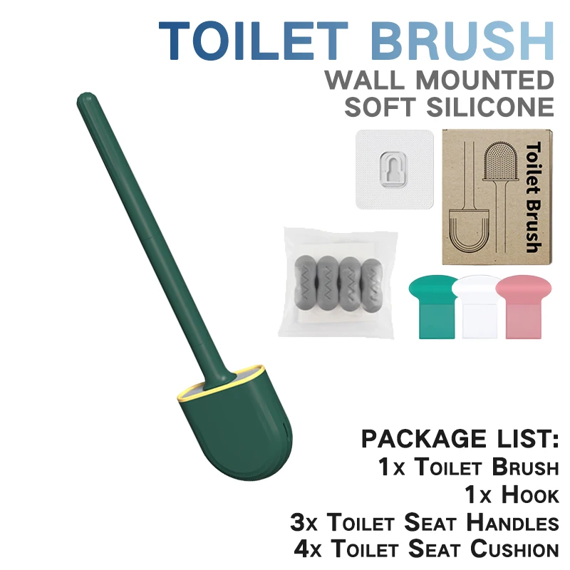 Wc Pinsel Silikon Wc Reinigung Pinsel Wand Montiert Wc Reiniger Besen Set Moderne WC Kit Schönheit Bad Zubehör
