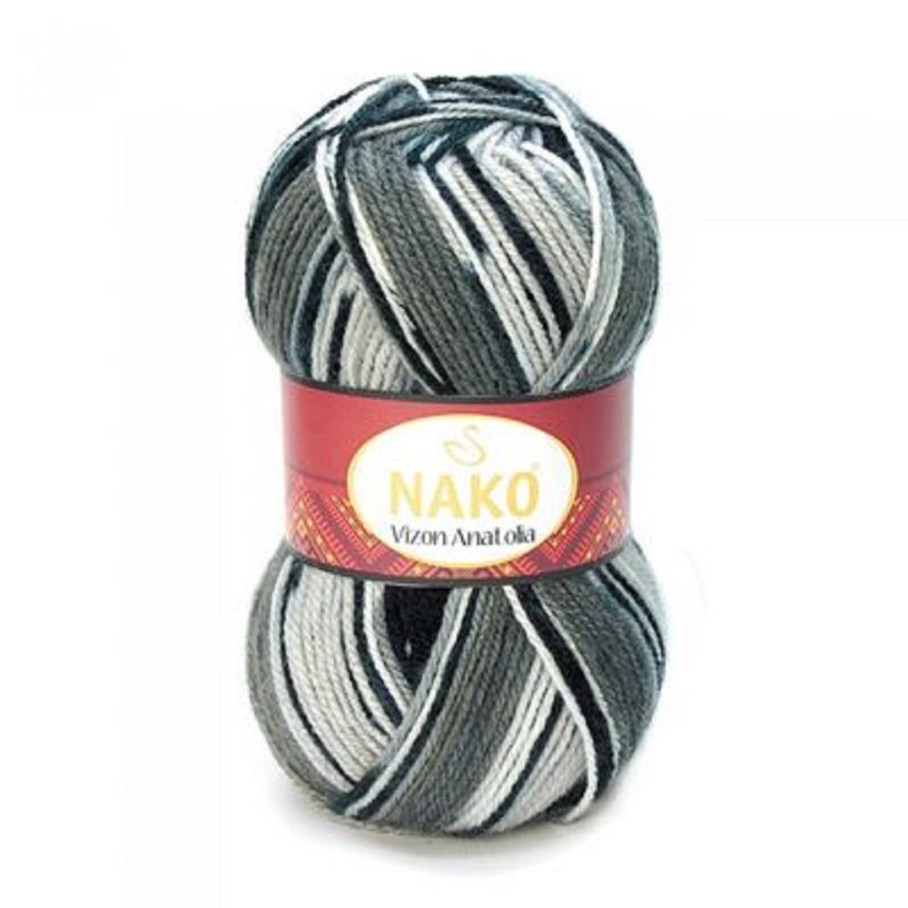 Nako Vizon Anatolia Yarn Dıy Knitting Rope Yarn Multicolor Shawl Cardigan Scarf beanie colored rope Soft 100% Premium Acrylic