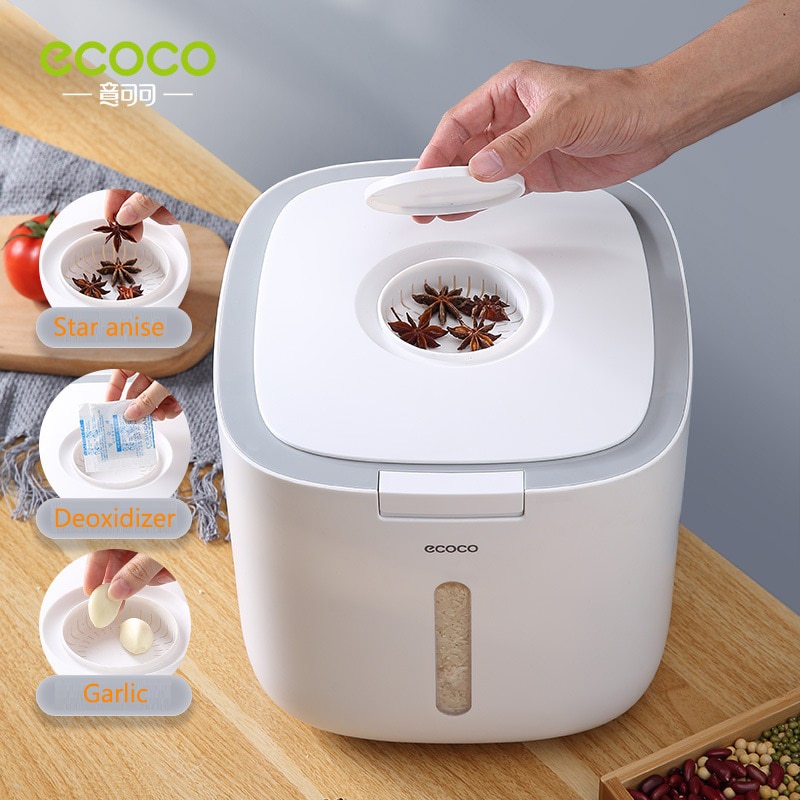 ecoco Rice Storage Insect-proof , Storage Containers, Rice Storag Contain, Sealed Storage Box Flour, Kitchen Grain Storage Box