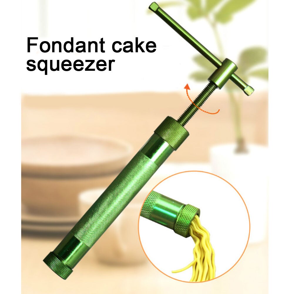 Paste Extruder Clay Fondant Cake Tool Bakeware Gun Sculpture Mold Craft With 20 Tips Stainless Steel #3