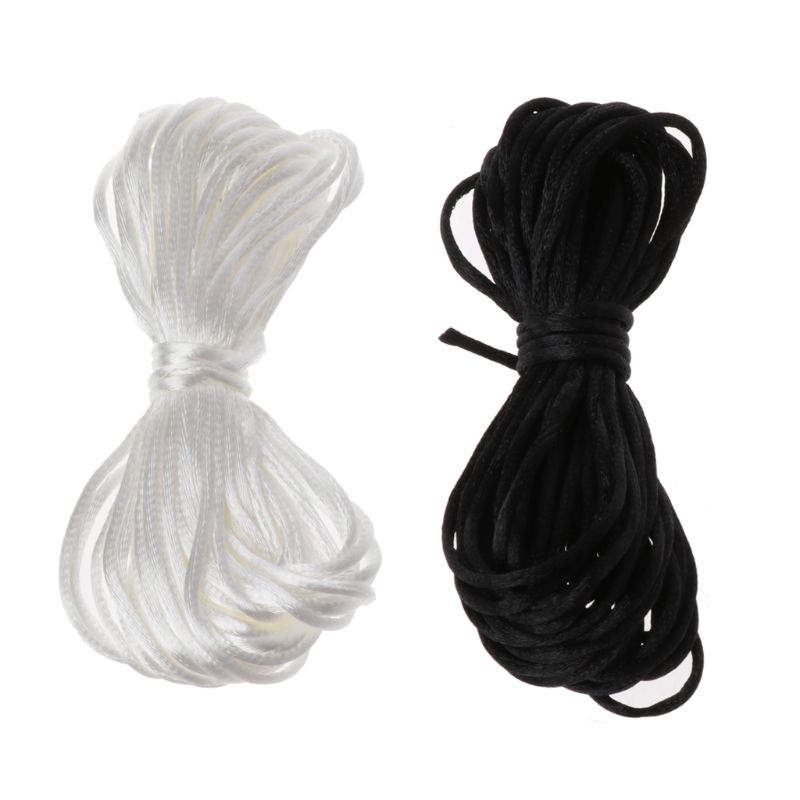 Bebis nappar tillbehör 5m satäng silkesrep 1.5mm nylonsnöre för babymamma smycketillverkning tandhalsband råttsvanssnöre