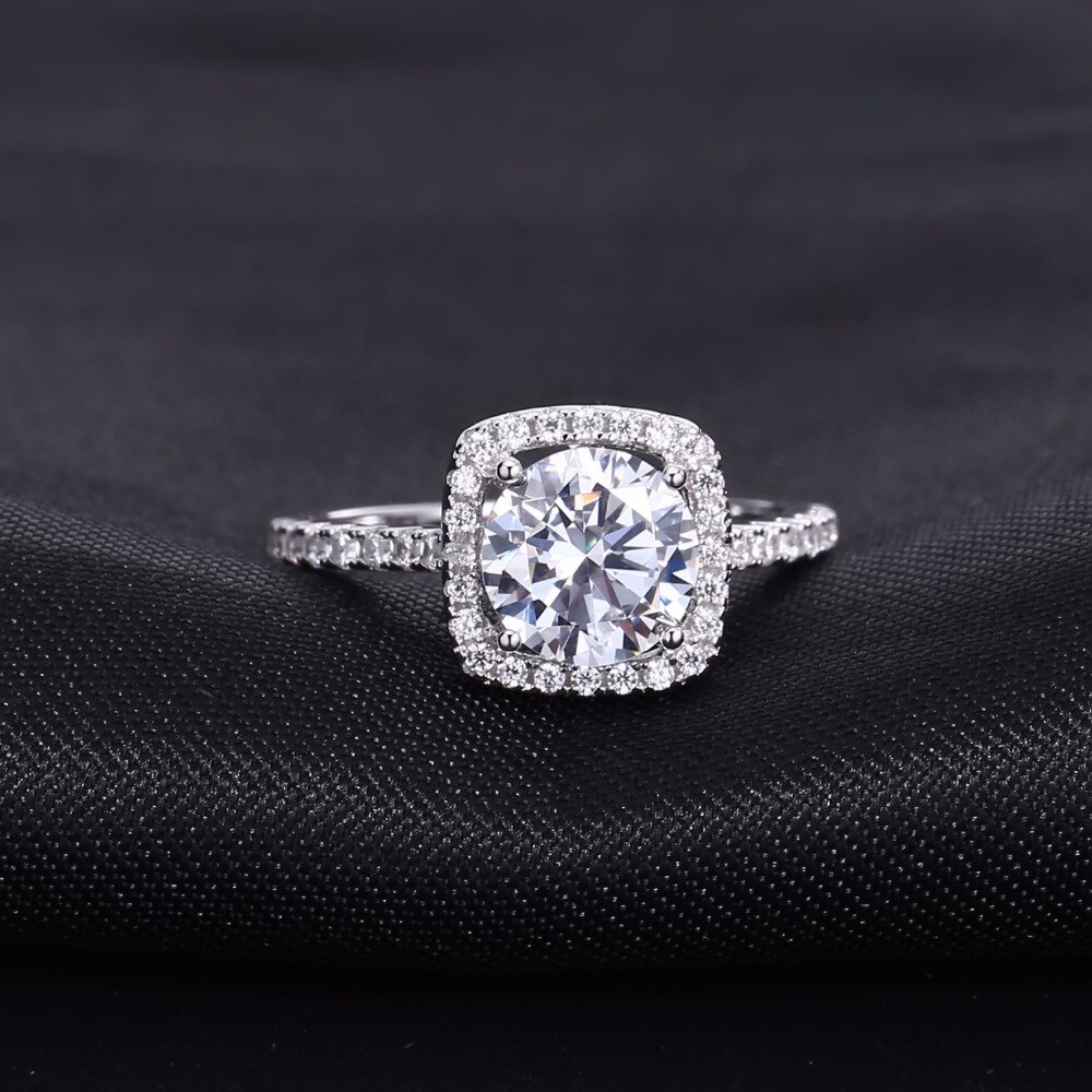 Gem's Ballet 2.57Ct Forever Love Anniversary Cubic Zirconia Finger Ring For Women Genuine 925 Sterling Silver Valentine