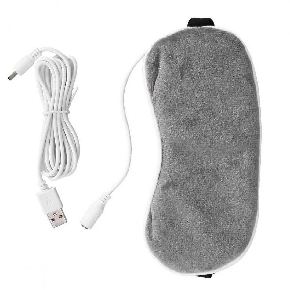 Usb Verwarming Stoom Slaapmasker Slapen Oogmasker Rest Slaapmasker Masker Eye Relax Anti Dark Circle Eye Patch Vermoeidheid Relief: GRAY