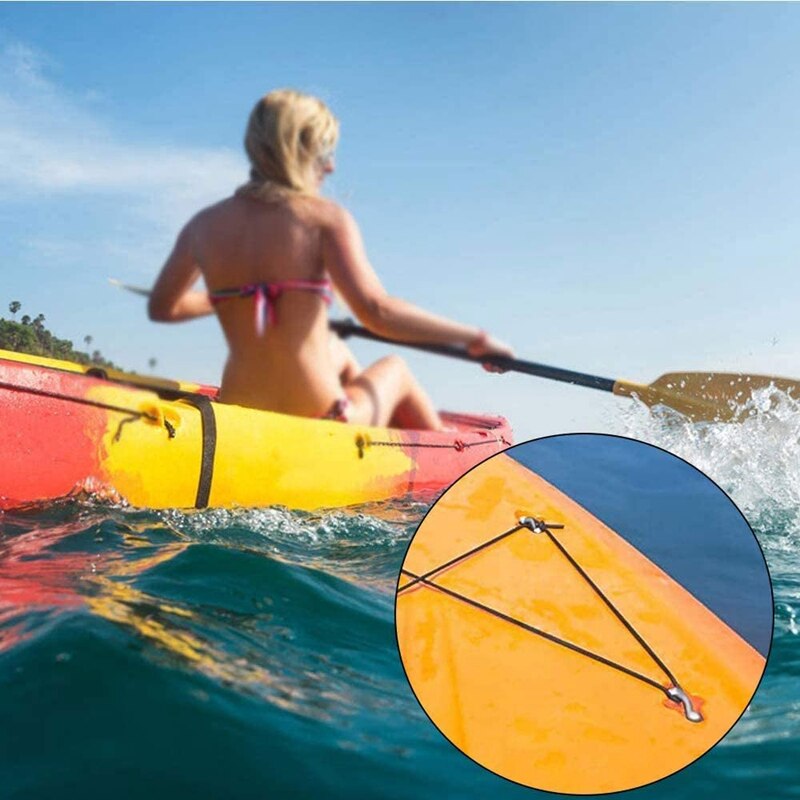 15Pcs Stainless Steel Peck Plate Eye Plates Ceiling Hook Kayak Eye Plate Kayak Pad for Kayak Canoe, Kayak Canoe Rigging