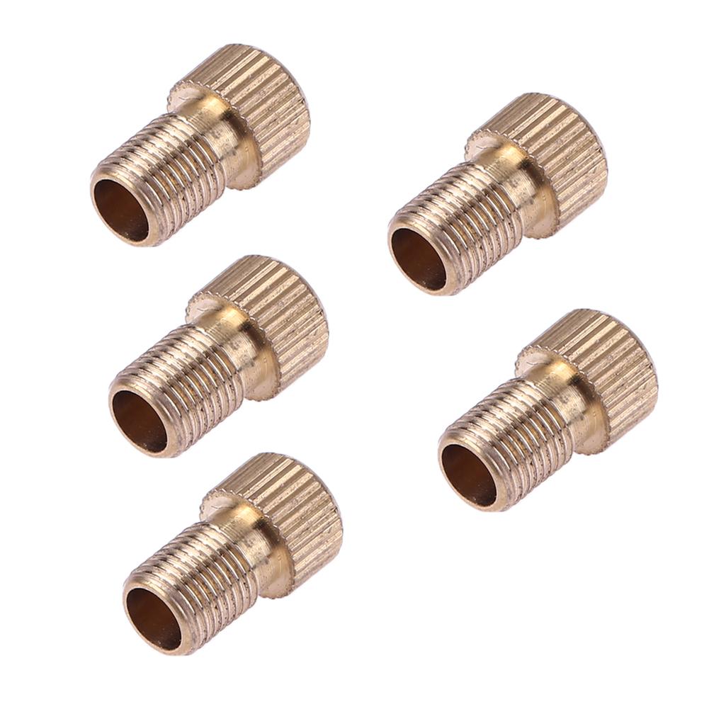 1/2/5/10pcs Bicycle Pump Tire Valve Adapter Convert Aluminum Alloy Tire Bike Air Valve Adaptor Wheels Nozzle Cycling Accessories: 5PCS