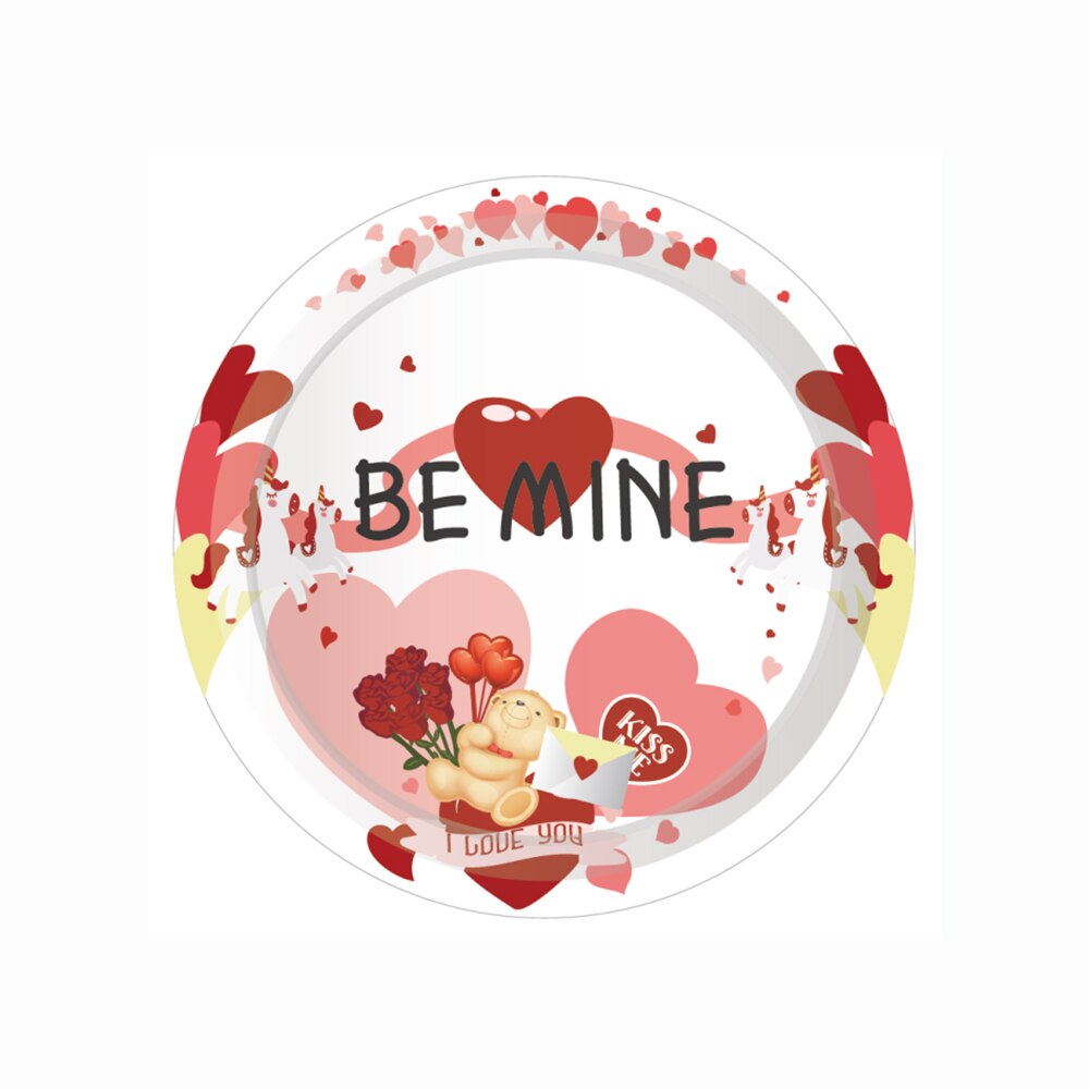 7 Inch Valentijnsdag Party Wegwerp Borden Party Decoraties Zoete Worden Mine Wedding Party Wegwerp Servies Feestartikelen