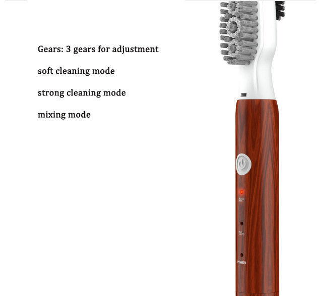 Electric shoe Cleaning Machine Portable rechargeable battery Dedusting oiling waxing polisher 5 Brush Heads One-touch switch