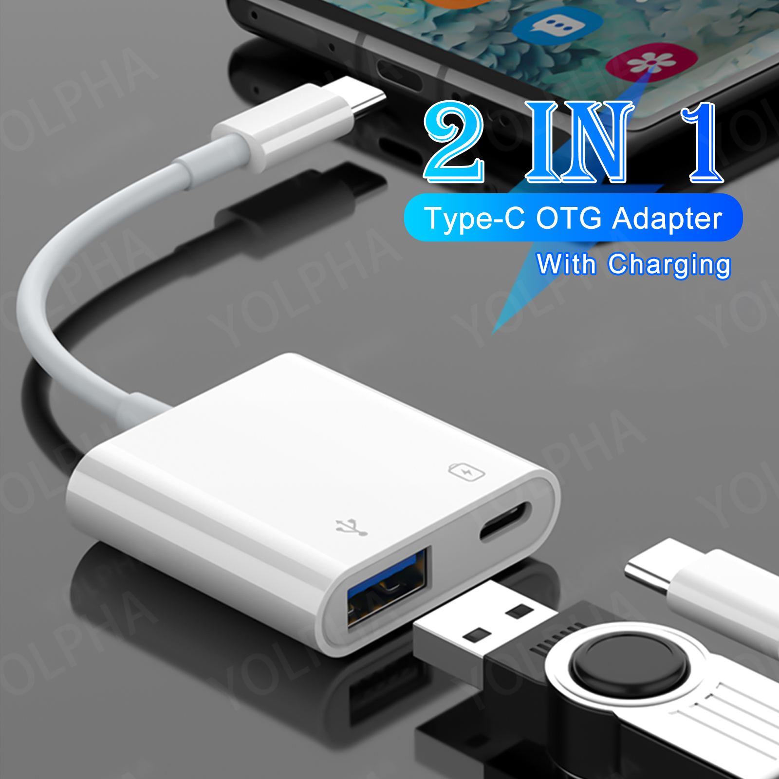 Type c To USB OTG Converter Adapter for Type C Phone Adapter Mouse Keyboard Charging U Disk Camera CardReader Data Converter OTG