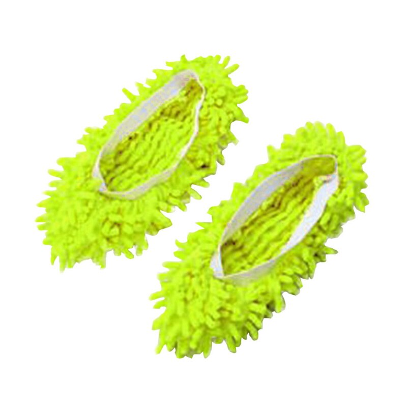 2PC/Set Lazy Cleaning Foot Cleaner Shoe Mop Slipper Microfiber Soft Wearable Bathroom Floor Dusting Cover Mops Cleanning Tools: green
