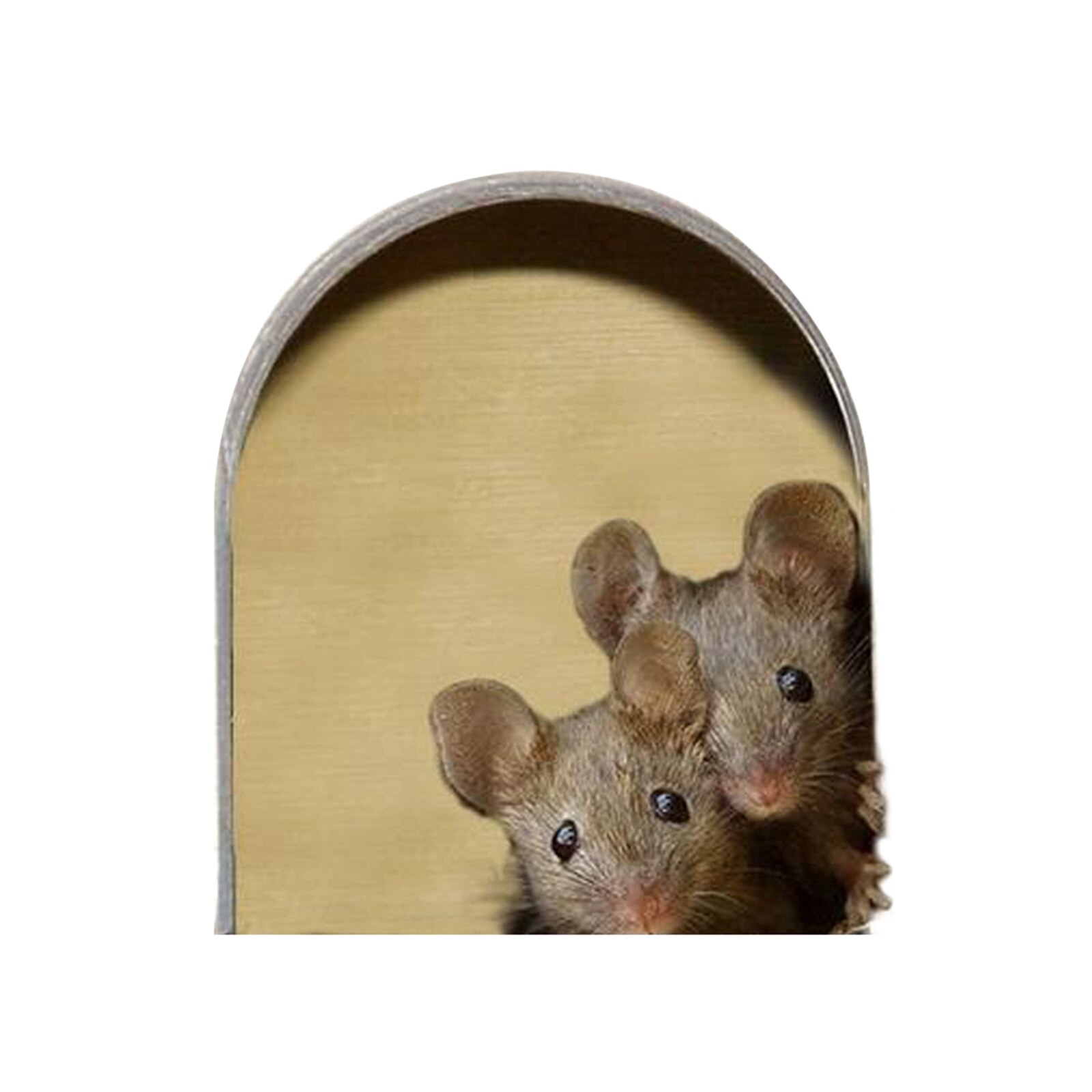 5Pcs Cartoon Muis Gat Muur Sticker Grappig Huishoudelijke Achtergrond Decoratie Muur Sticker Voor Woonkamer Slaapkamer Keuken Glas: D