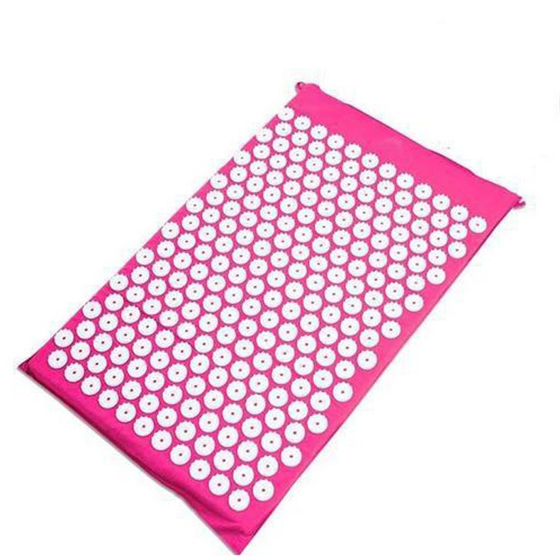 Massage mat Cushion Shakti Mat Acupressure Relieve Back Body Pain Spike Mat Acupuncture Massage Yoga Mat with Pillow 68*42cm: Gold