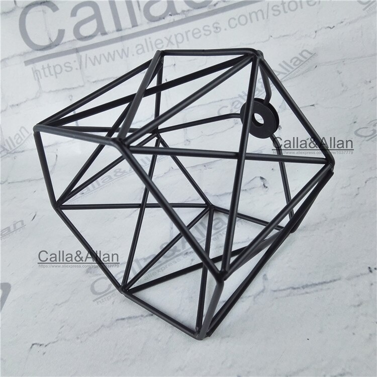iron black cage lamp shade M10 hole E27 edison DIY lighting accessories lamp shade