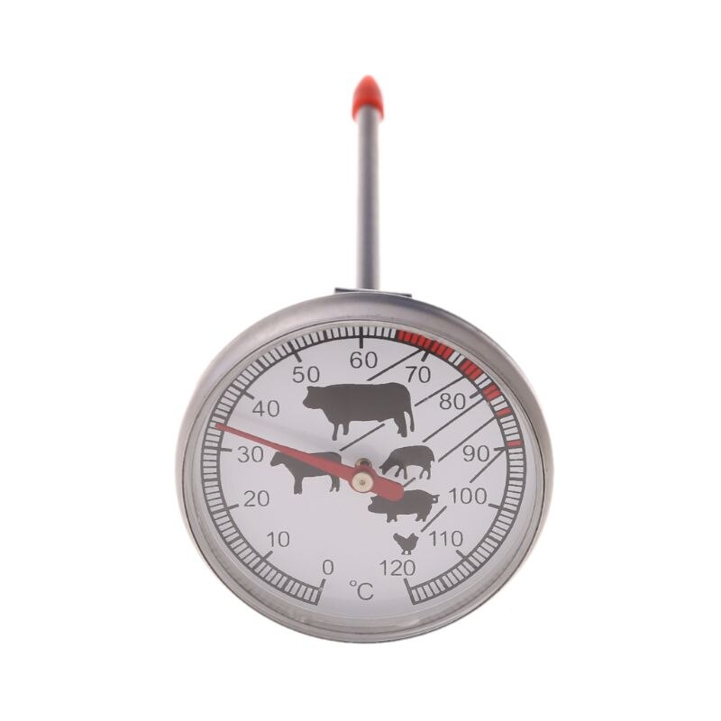 Rvs Instant Lezen Probe Thermometer Bbq Voedsel Koken Vlees Gauge L4MB