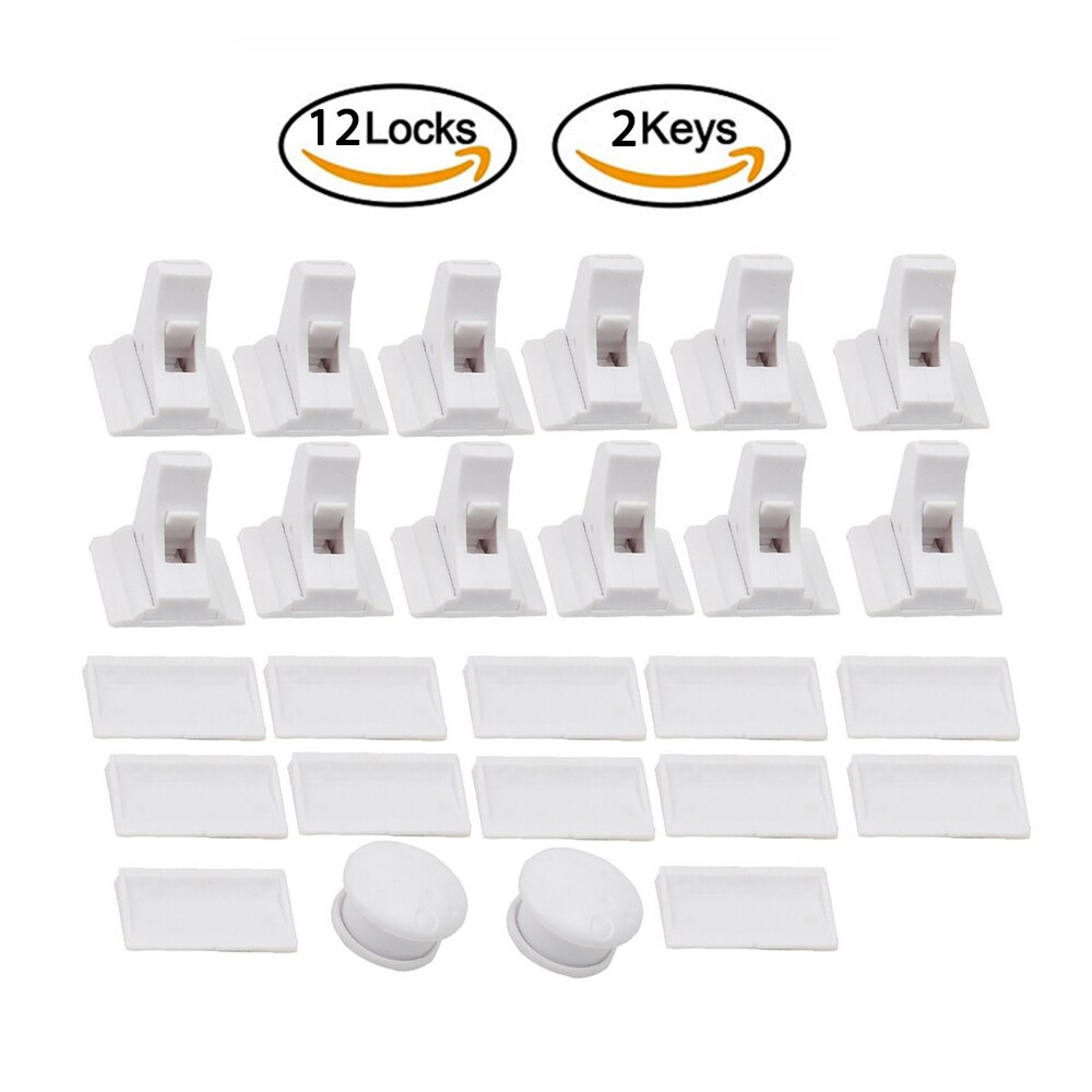 Magnetic Child Lock Children Protection Baby Safety Lock Drawer Latch Cabinet Door Lock Limiter Children Security Locks: Red