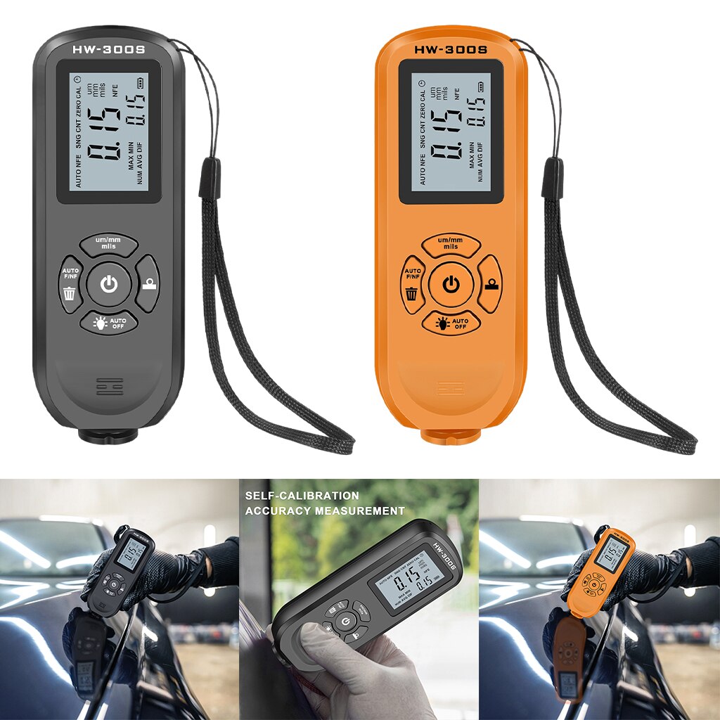Thickness Tester Auto Measuring Digital Gauge Meter LCD Backlight Display Measuring Paint Depth Handheld Fit for Car