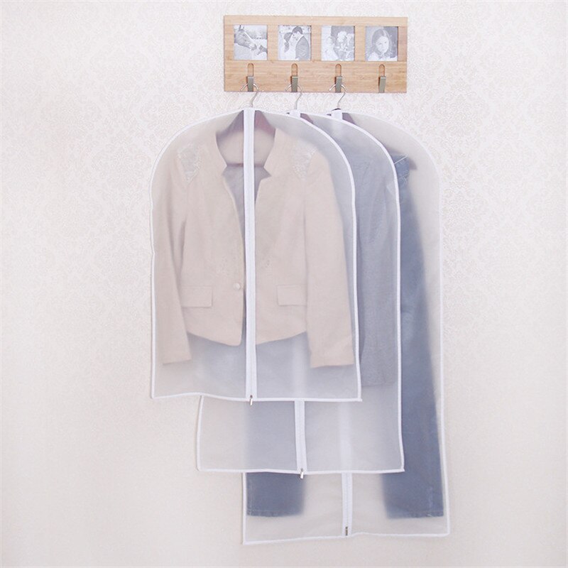 5 pcs/lot Clothes Dust Cover EVA waterproof Transparent Wrinkle Free Clothing Cover Garment Suit Bag Dress Home Storage Bag