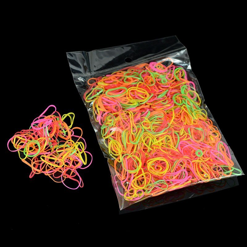 Couvre-chef en TPU pour bébé | 1000 pièces/sac, supports pour cheveux de bébé enfants, bandes en caoutchouc élastiques, cravate de fille, accessoires cheveux, petit paquet: 003
