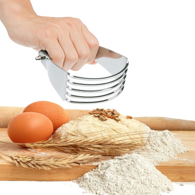 Pastry Cutter & Dough Scraper Set,Stainless Steel Multipurpose Scraper/Pizza Dough Blender/Chopper-Premium Kitchen Pastry Set fo