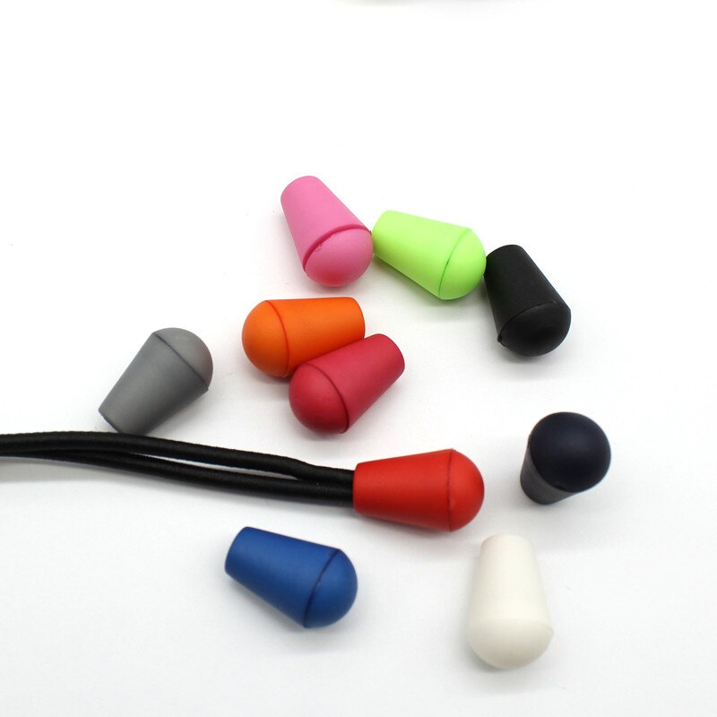 20Pcs DIY Cord Ends Bell Stopper With Lid Lock Colorful Plastic Toggle Clip For Paracord Clothes Bags Sports Wear Shoes