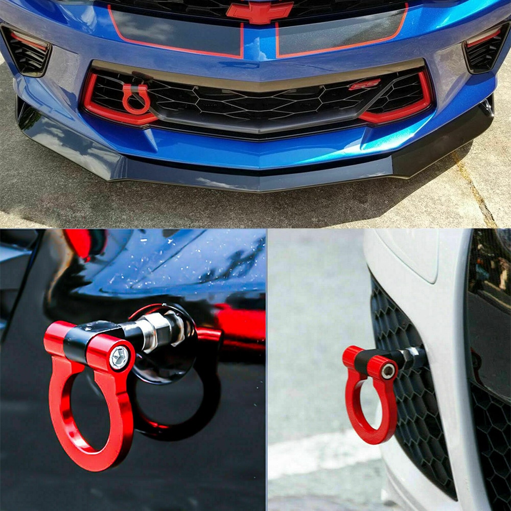CNC Machine Aluminum Towing Hook Ring Kit On Tow Hook Eye Towing Colorful JDM Style For BMW 3/4/5 Series RS-TH008-12