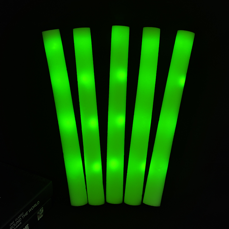 12/15/30/60 st cheer tube-pinnar, ljusstavar, mörkt ljus för fest, bulkfärgade bröllopsdekorationspinnar, skumpinne, rgb led-glöd: Armégrön
