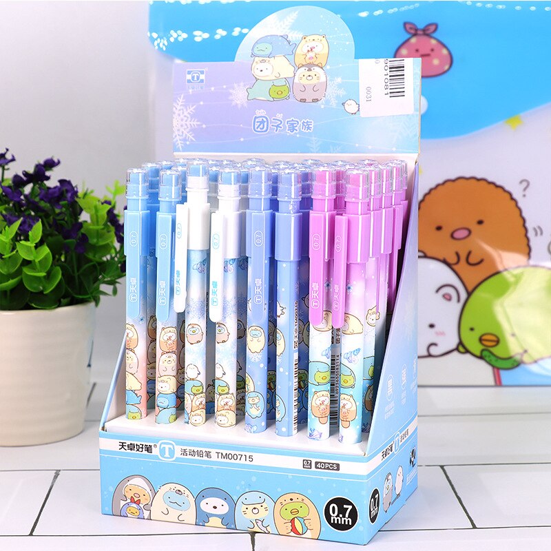 40 pcs/lot Hero Series Mechanical Pencil Cute Student Automatic Pen For Kid School Office Supply Promotional: 00715  0.7MM
