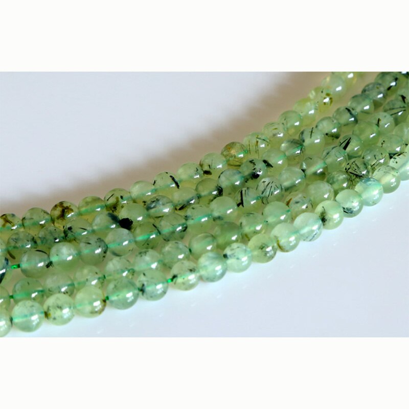 Rabatt Natürliche Echte Grün Prehnite Runde Lose Stein Perlen 3-18mm Fit Schmuck DIY Halsketten oder Bracelets15 "02838