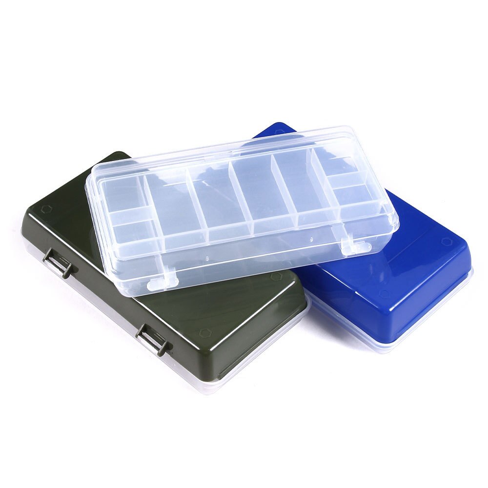 Tackle Box 10 Grid Fishing Baits Haken Case Dubbele Laag Transparante Tackle Storage Box Voor Vissen Accessoires