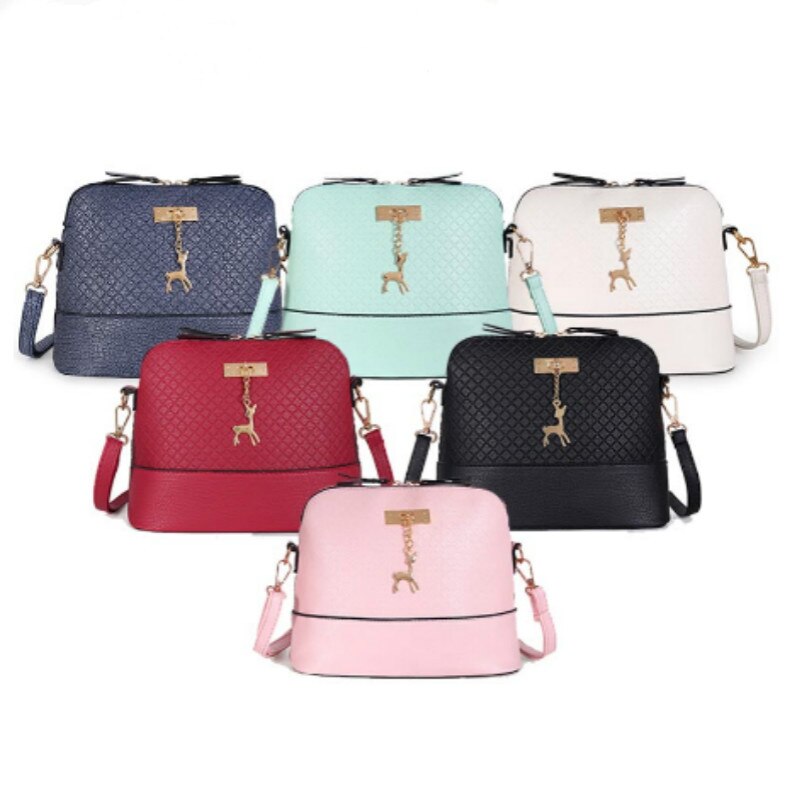 Pu Leer Vrouwen Schoudertas Vrouwelijke Purse Herten Hanger Handtassen Meisje Mini Crossbody Tas Vintage Kleine Mini Flap Bolsos