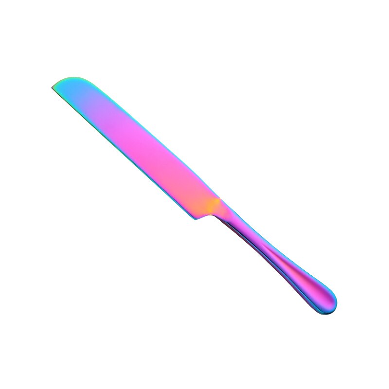 1/3PCS Stainless Steel Rainbow Cake Shovel Bread Knife Pie Pizza Cheese Spatula Server Cake Divider Cutter Knives Baking Tools: 1rainbow