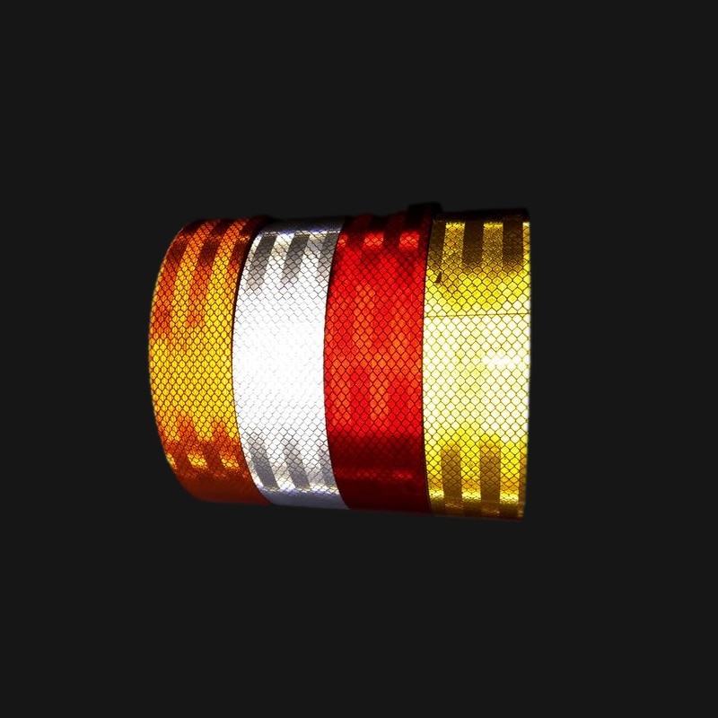 5CM*45M High Light Road Traffic Truck Van Construction Site Floor Self-adhesive Night Fluorescent Reflective Warning Tape