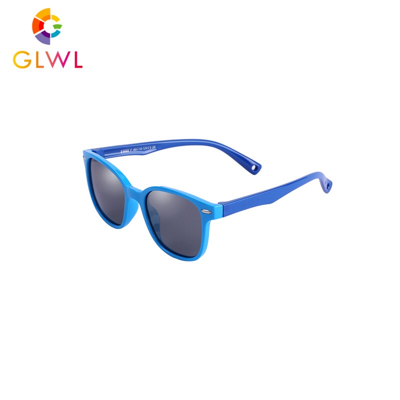 Børns briller baby polaroid solbriller piger firkantede solbriller  uv 400 drengeskygger til børn fleksible rammer briller sport: Glwl 1909-2a
