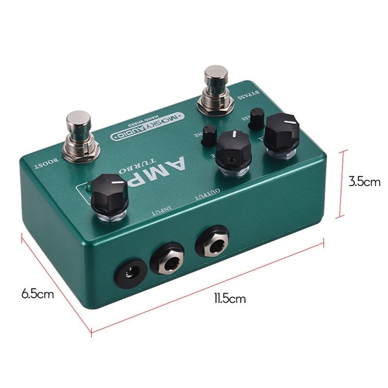 Mosky Amp Turbo Guitar Effect Pedal 2 In 1 Boost Overdrive Effects True Bypass