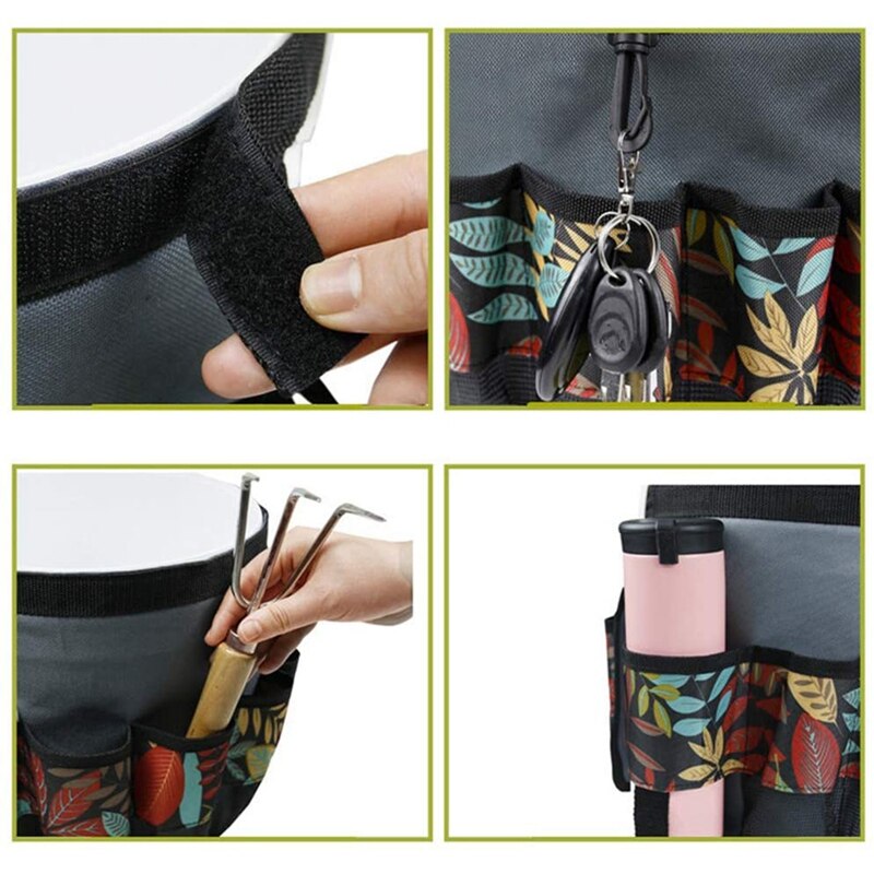 Bucket Tool Organizer, Oxford Bucket Organization with 10 Pockets Fits to 5 Gallon Bucket, for Construction Garden