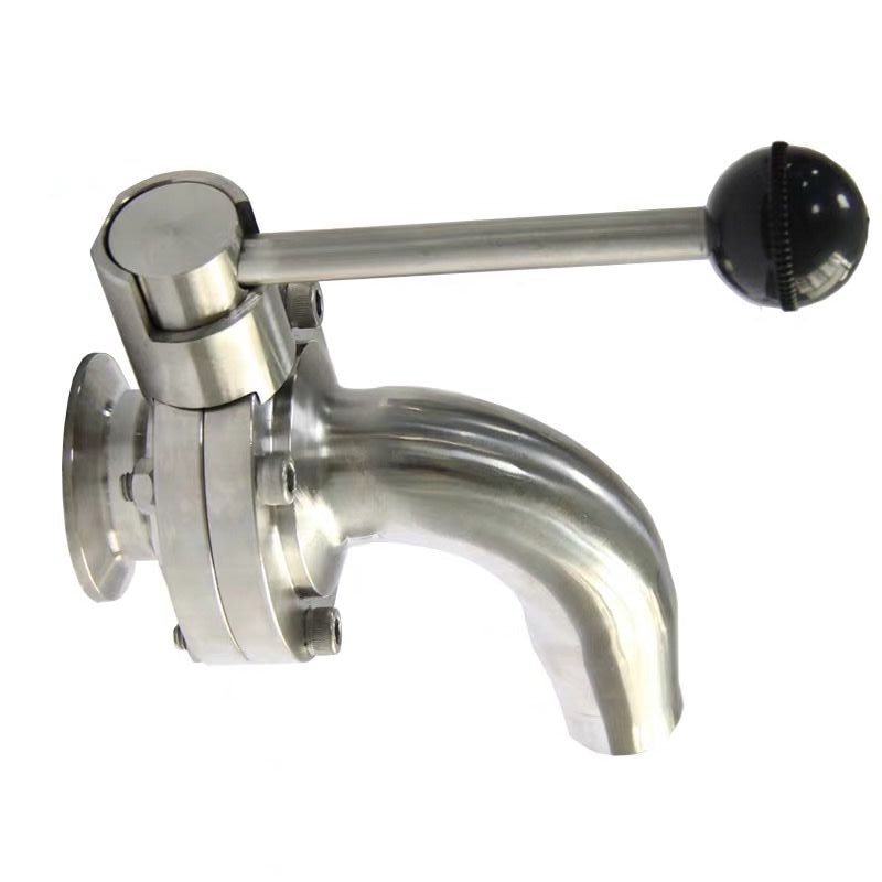 1-1/2" 38mm Food grade SS304 Stainless Steel Sanitary 1.5" Tri Clamp Butterfly Valve