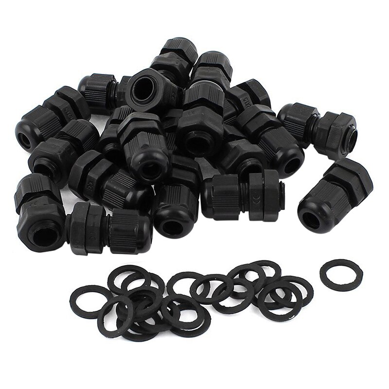 20 Pcs M12 Plastic 3-6.5Mm Dia Waterdichte Wartels Connector: Default Title